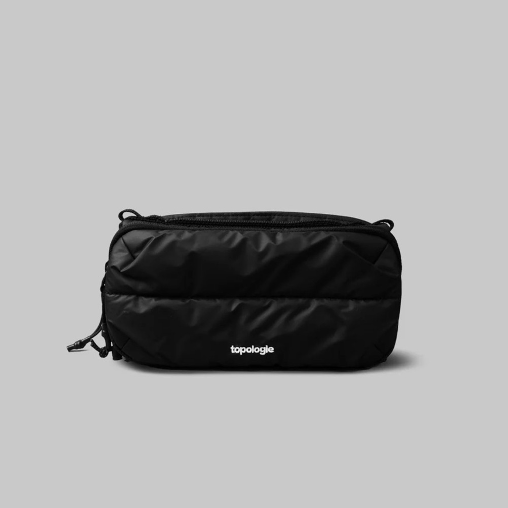 Topologie Bottle Sacoche - Black puffer, red interior